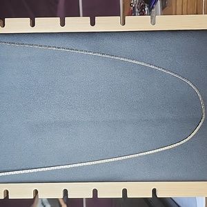 Vintage Korea Gold Tone Herringbone Chain Necklace Classic Layering